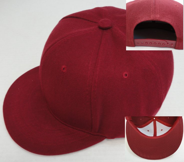 Snap-Back Flat Bill CAP [Wine/Wine]